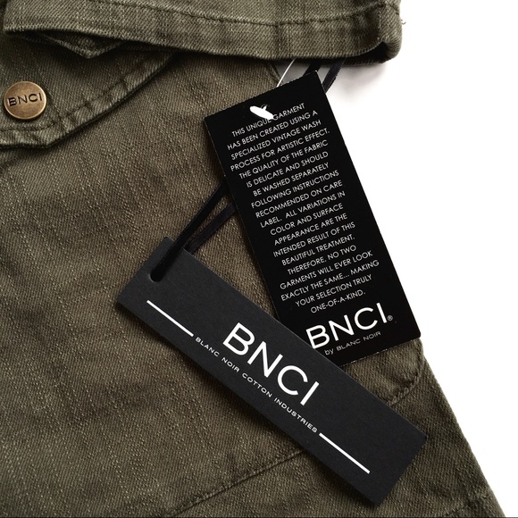 BNCI Blanc Noir | Asymmetrical Zip Long Olive Coat - Picture 5 of 8